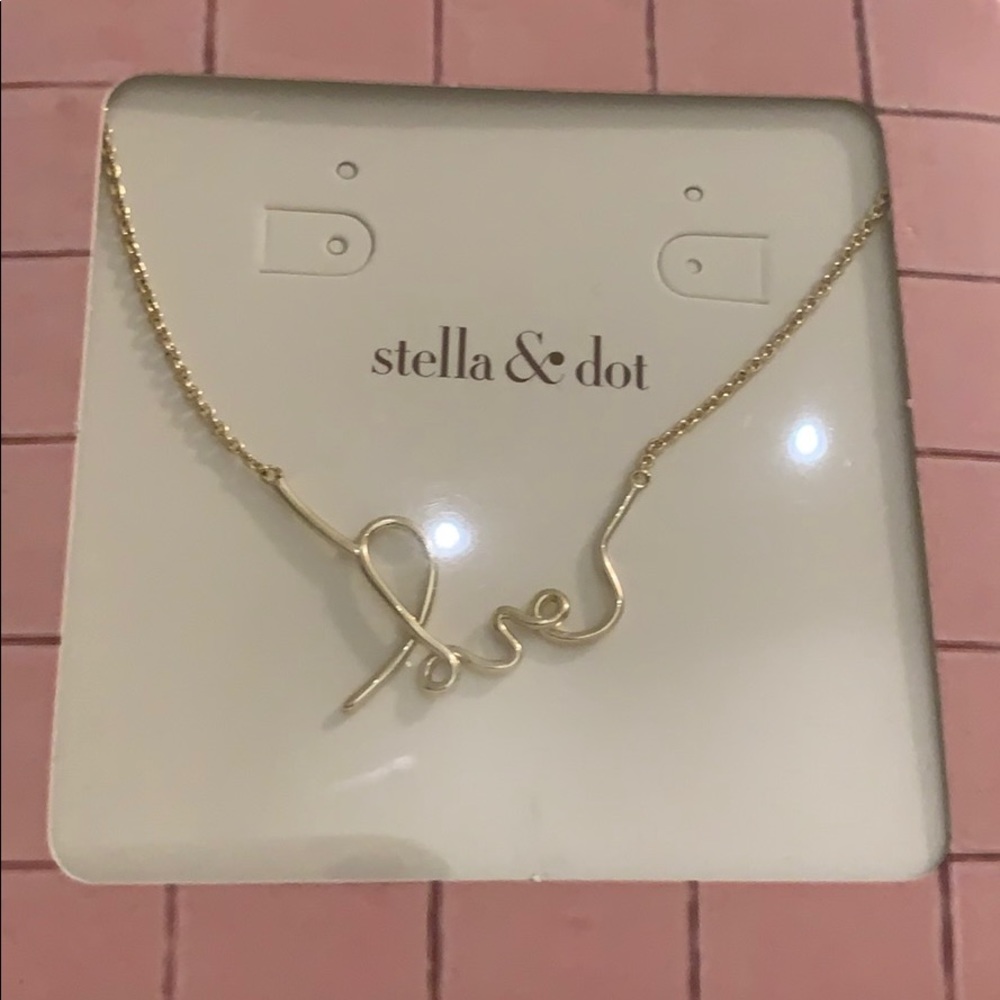 Love script necklace
